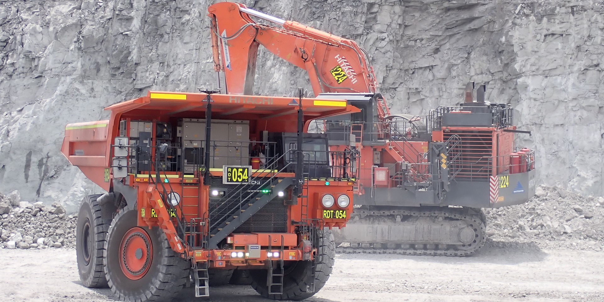 EH3500 haul truck in mining site