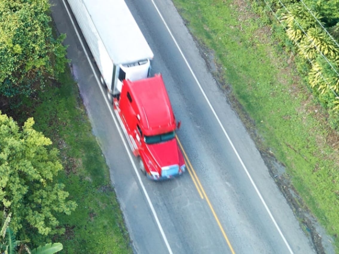 semi truck on highway